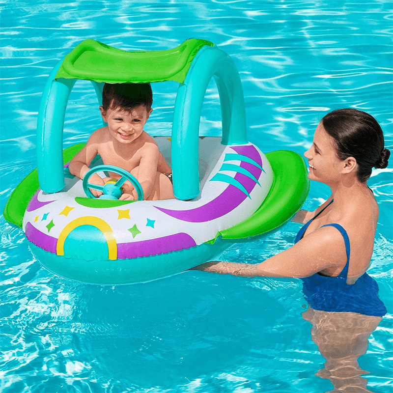 H2OGO Space Splash Inflatable Baby Boat With Sunshade