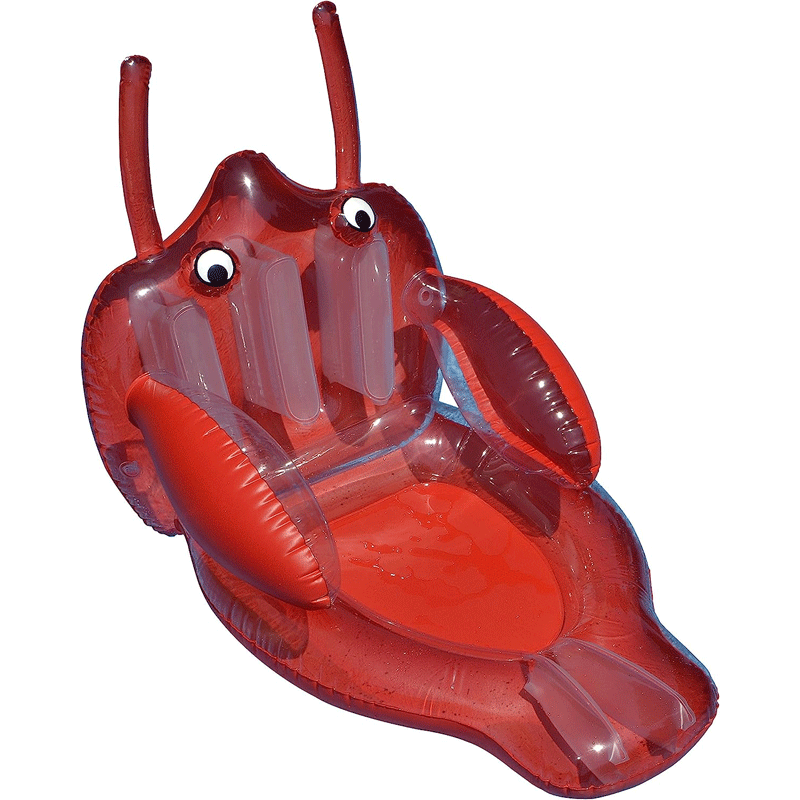 Chaise de piscine flottante en forme de homard
