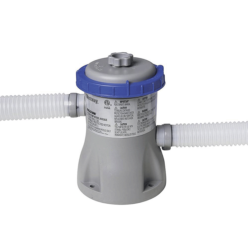 Open Box Bestway Steel Pro Complete 13 ft 1 Inch x 6 ft 11 Inch Rectangular 32 Inch Tall Above Ground Pool Kit with Pump and Filter