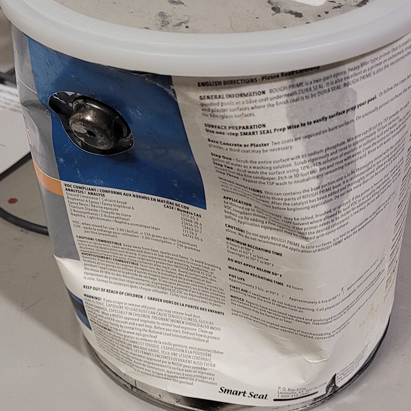 Boîte cabossée peinture époxy pour piscine Smart Seal Dura Seal (bleu glacier, 1 gallon)