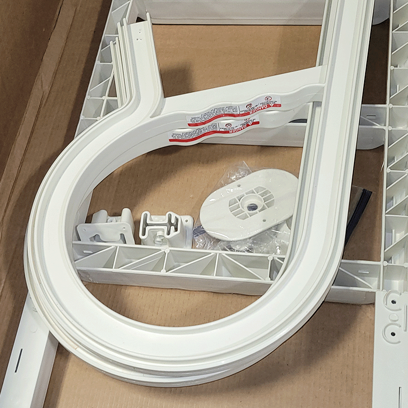 Open Box Resin Above Ground Pool Deck Ladder (White)