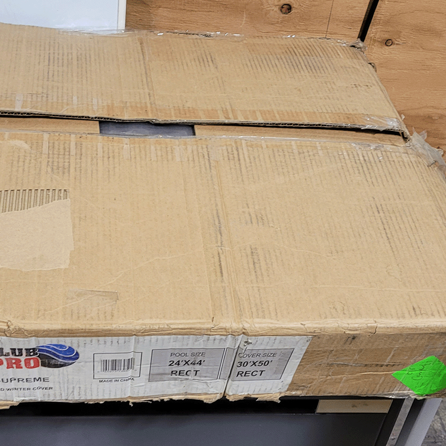 Open Box 24 x 44 ft Rectangle Supreme Silver Pool Winter Cover