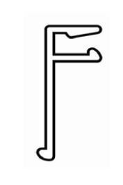 Single Track - Side Mount Inground Coping - 2 ft Corner - White Aluminum