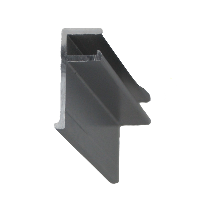 Single Track - Side Mount Inground Coping - 2 ft Corner - White Aluminum