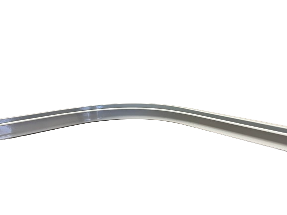 Single Track - Side Mount Inground Coping - 6 Inch Corner - White Aluminum