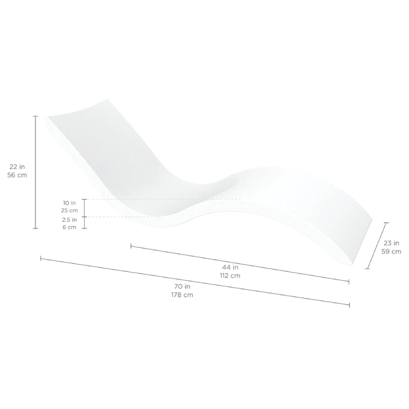Ledge Lounger Signature In Pool Chaise Lounge Chair (0-9 Inch Water Depth - White)