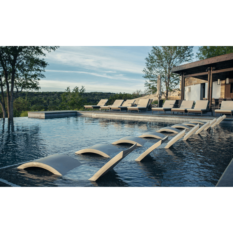 Ledge Lounger Signature In Pool Chaise Lounge Chair (0 - 9 Inch Water Depth - Granite Gray)