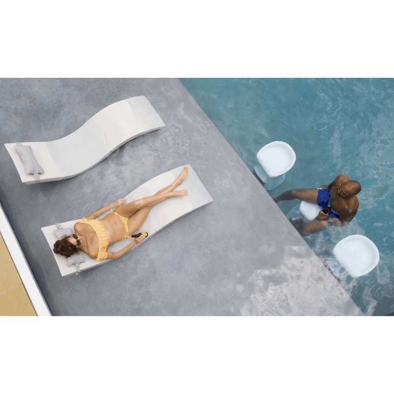 Ledge Lounger Signature In Pool Chaise Lounge Chair (0 - 9 Inch Water Depth - Granite Gray)