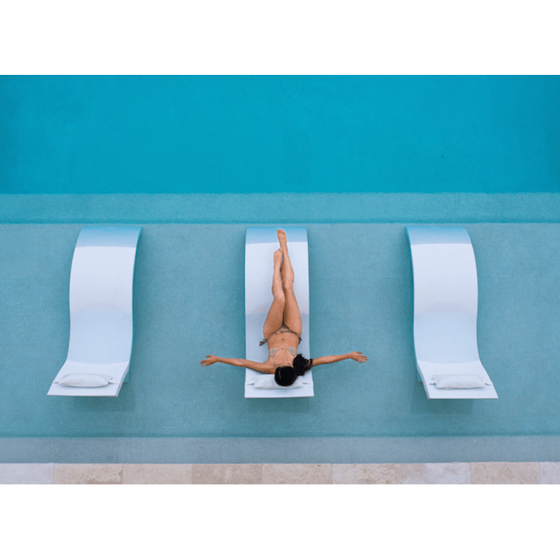 Ledge Lounger Signature In Pool Chaise Lounge Chair (0-9 Inch Water Depth - White)