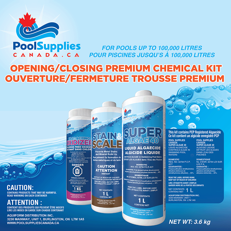 Premium Chemical Kit (100,000 L) by Pool Supplies Canada