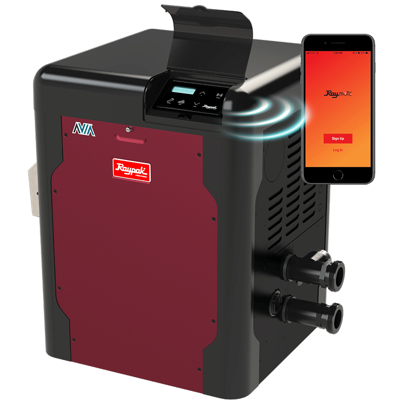 RayPak AVIA with NiTek Exchanger 264,000 BTU Electronic Propane Swimming Pool Heater