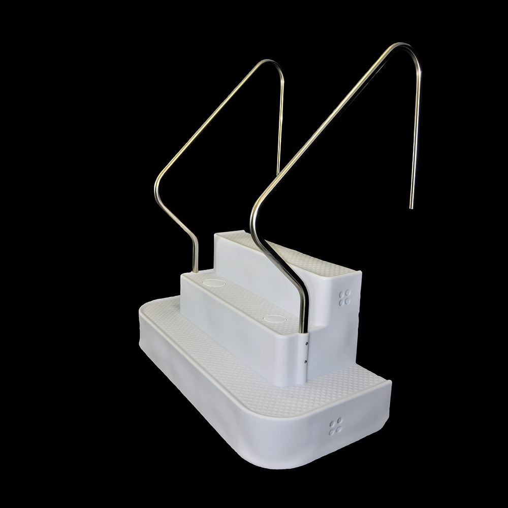 The Step Inground Drop In Two Rails (White)