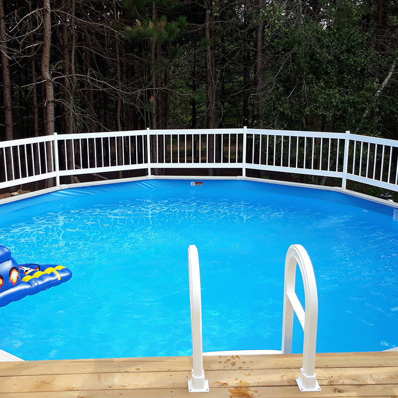 Blue 18 x 33 ft Oval Overlap Liner 48 or 52 inch