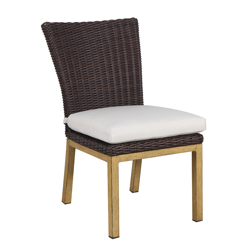 Cossette Armless Chair (Espresso / Canvas)