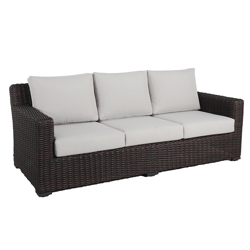 Cossette 3 Seat Sofa (Espresso / Canvas)