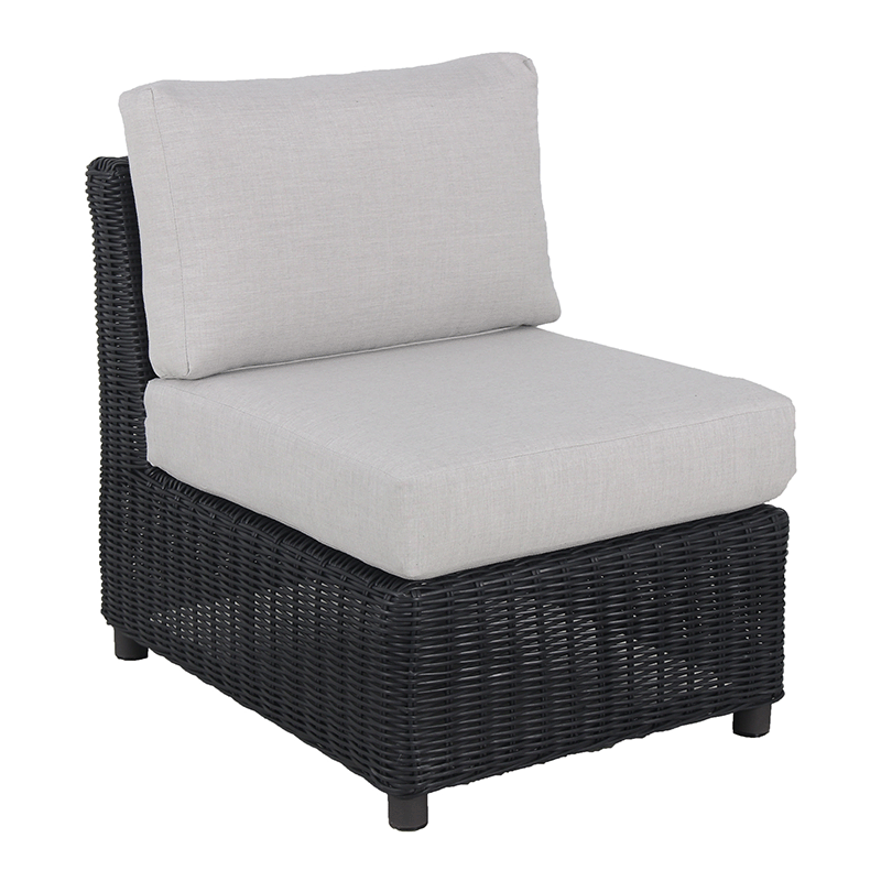 Dawson Armless Chair (Charcoal / Canvas)