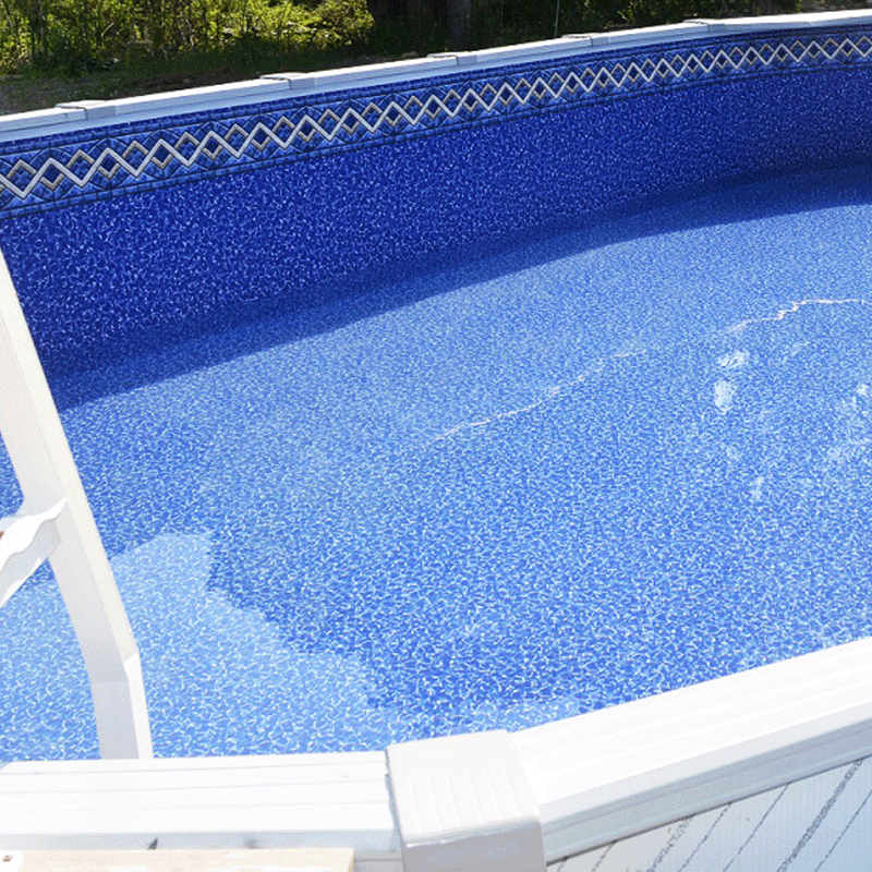 Toile accrochée Liberte ovale de 16 x 32 pieds pour piscine d'une hauteur de 48 pouces