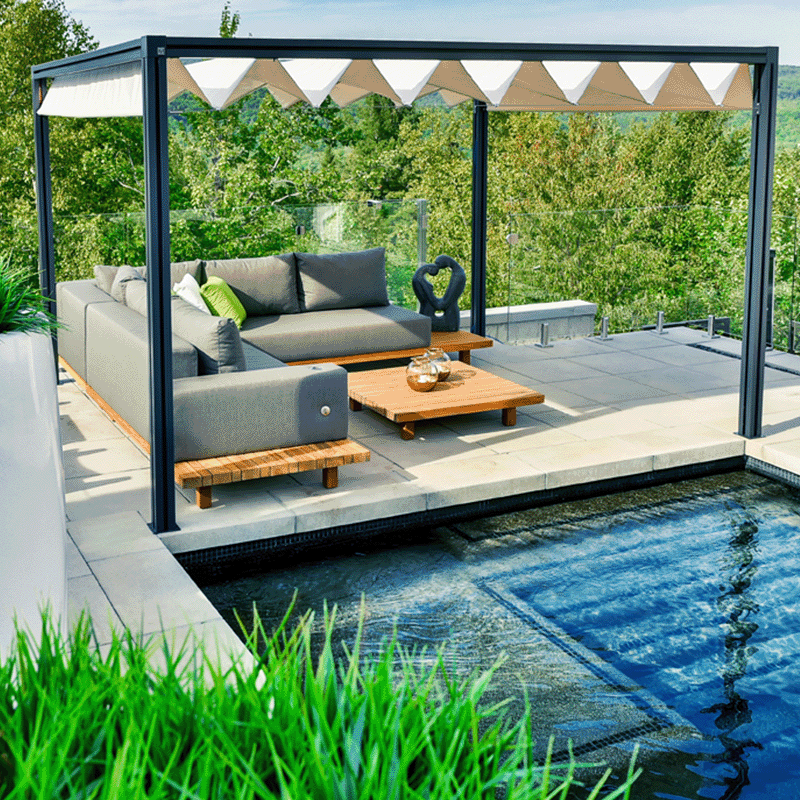 Discontinued 10 x 12 ft ModuLounge Pergola with Sunbrella Material