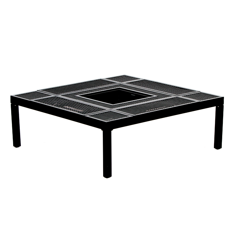 Sofi 54 Inch Square Ice Bucket Table (Black)