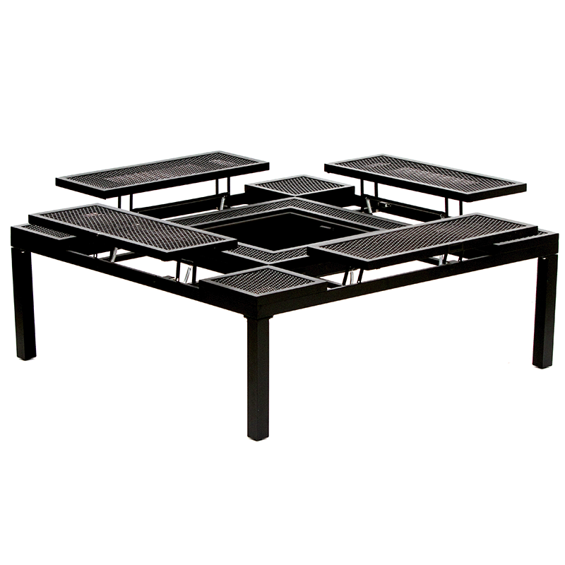 Sofi 54 Inch Square Ice Bucket Table (Black)