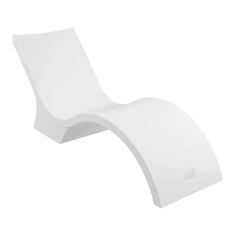 Ledge Lounger Signature In Pool Deep Chaise Lounge Chair (10 - 15 Inch Water Depth, White)
