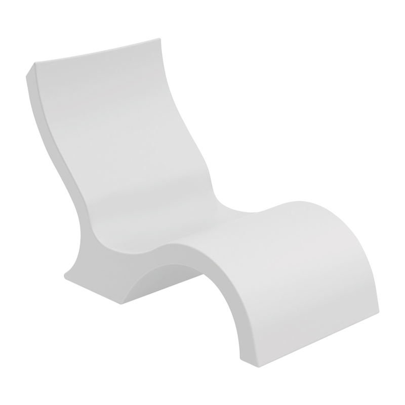 Ledge Lounger Signature Low Back Tanning Ledge Chair (White)