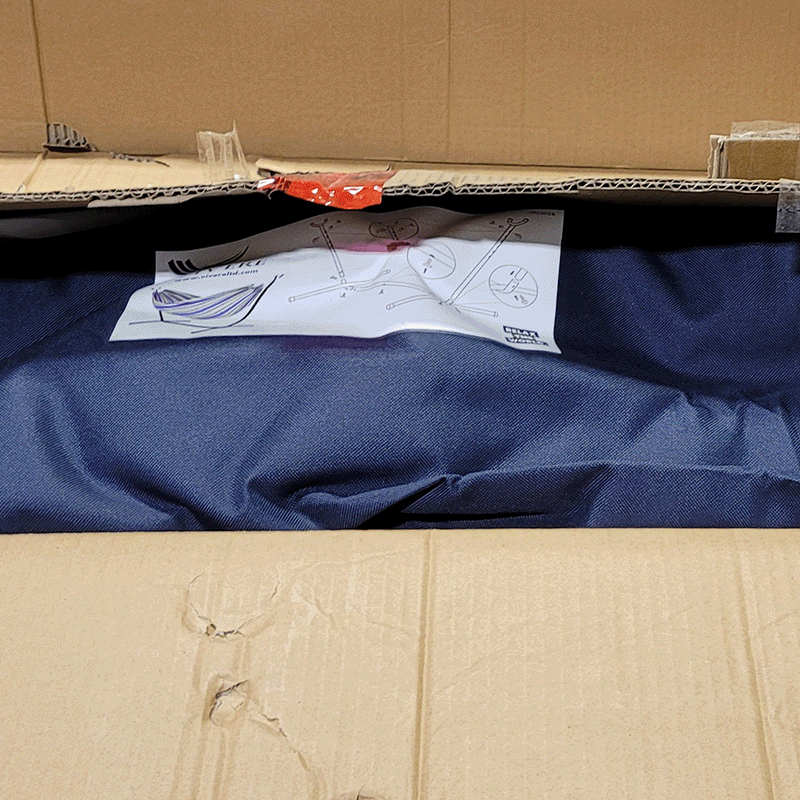 Open Box Vivere 9 Ft Double Hammock and Steel Stand Combo (Natural Colour)