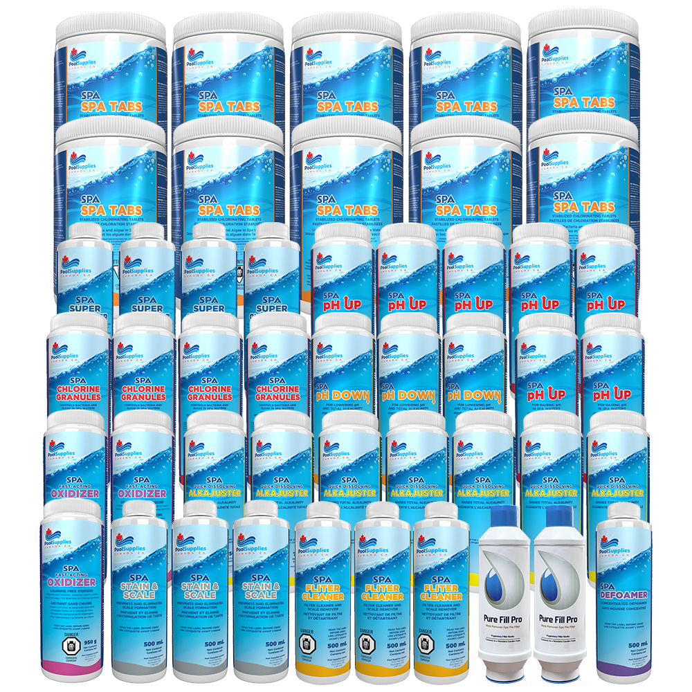 9 Month Chlorine Hot Tub and Spa Chemical Package