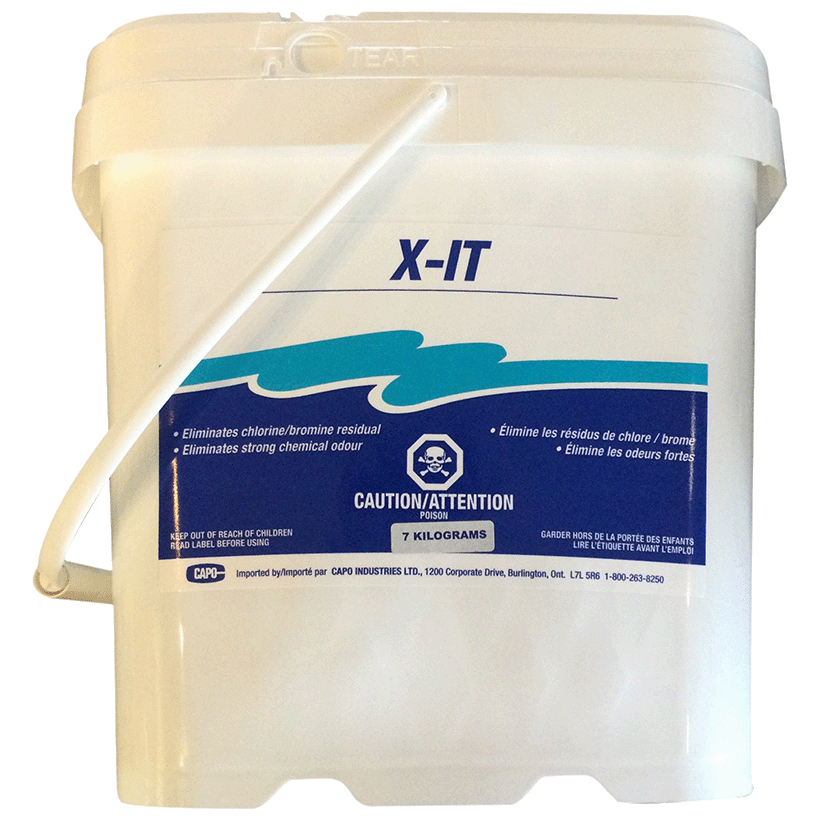 Réducteur de chlore X-It (seau de 7 kg de taille commerciale)