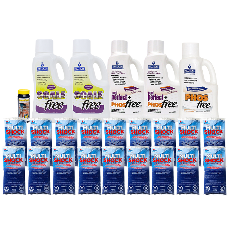 Trousse d’entretien ultime pour piscine d’eau salée (jusqu’à 100 000 L)