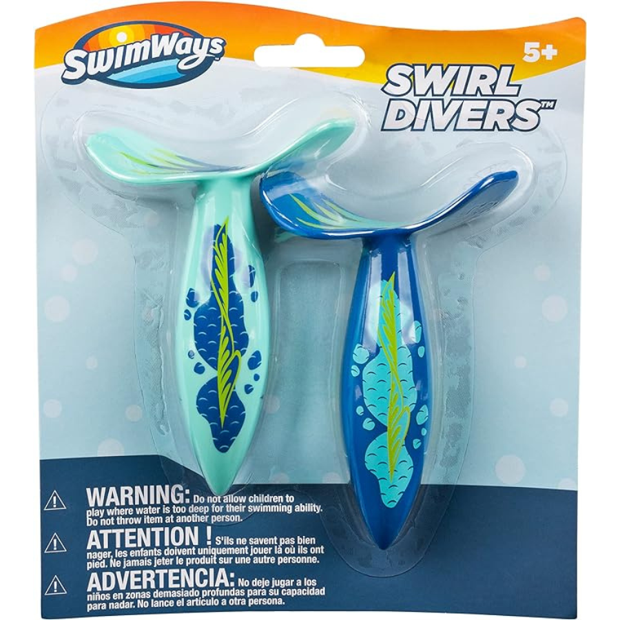 Discontinued Swimways Swirl Divers Kids Fish-Shaped Pool Diving Toy