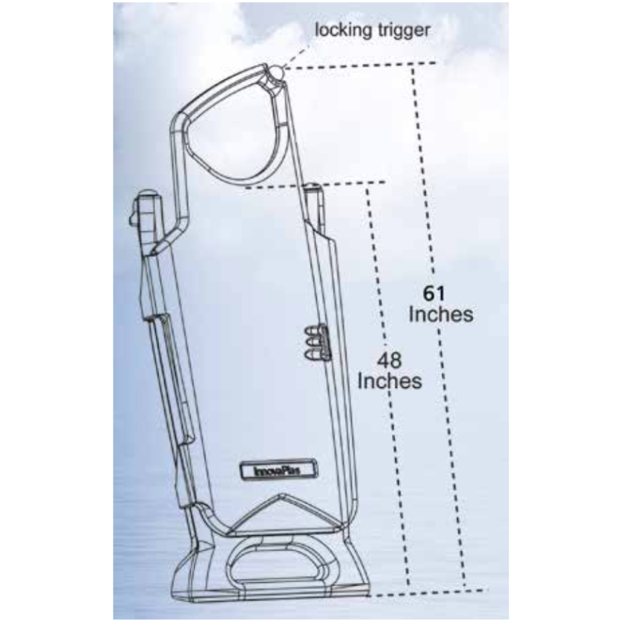 Lumi-O Self-Latching Above Ground Pool Ladder (Grey)