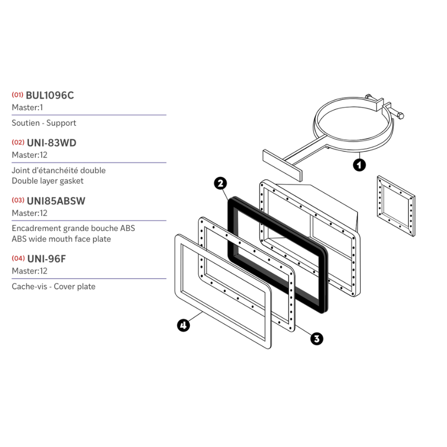 Cover Plate for Olympic Wide Mouth Wall Skimmers