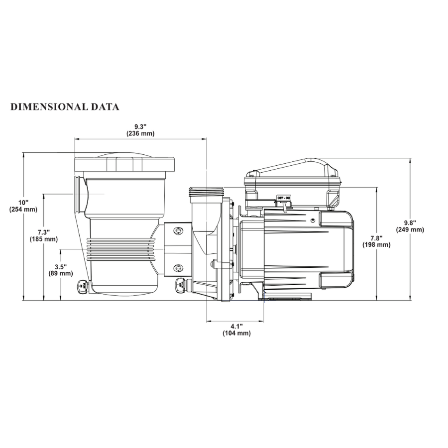 Discontinued Sta-Rite OptiFlo 1 HP Above Ground Pump with Horizontal Discharge