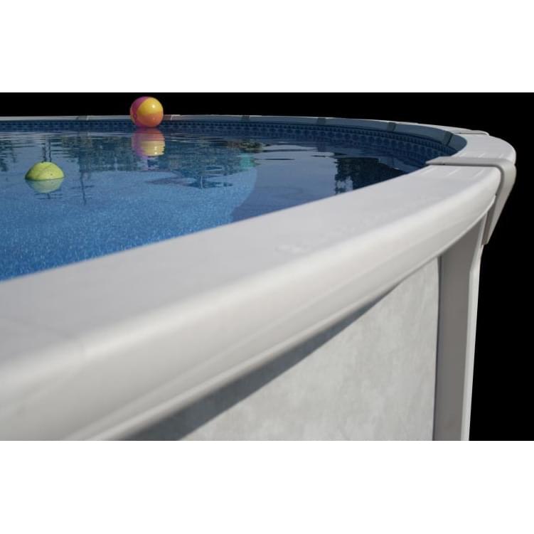 skim a round above ground pool