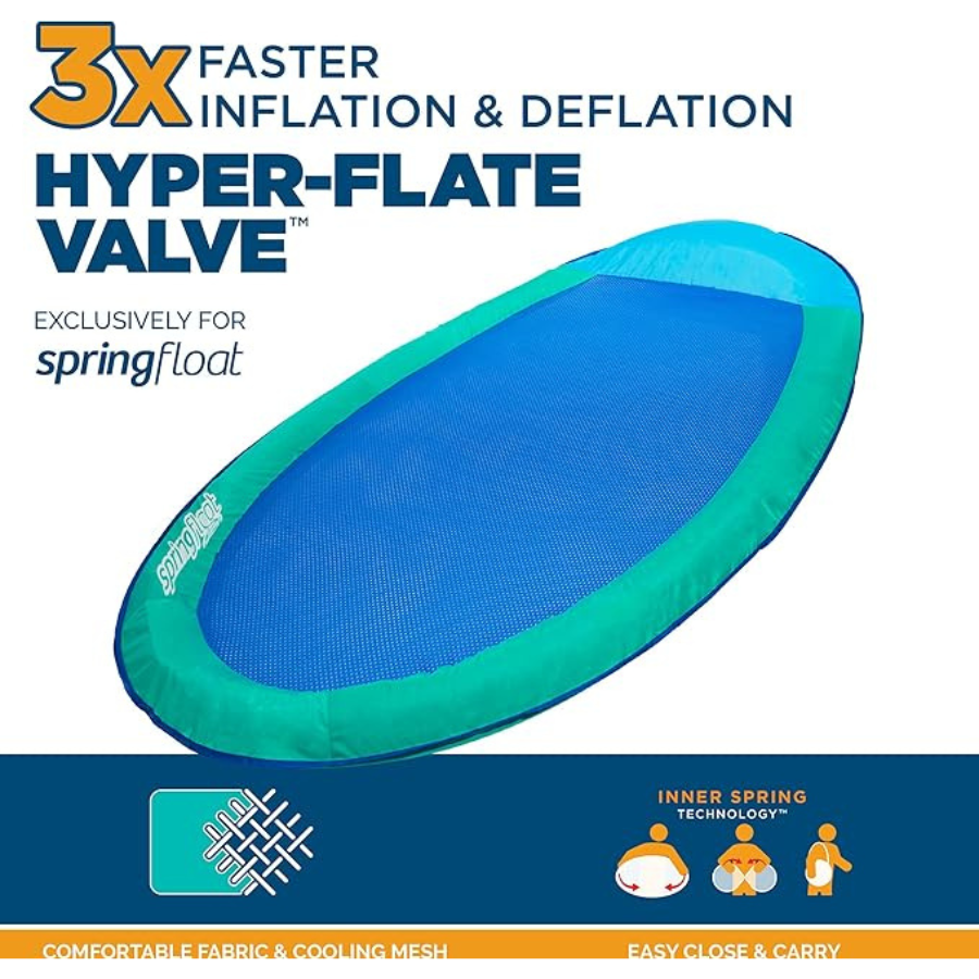 Swimways Spring Float Original Inflatable Pool Float Lounger - Aqua