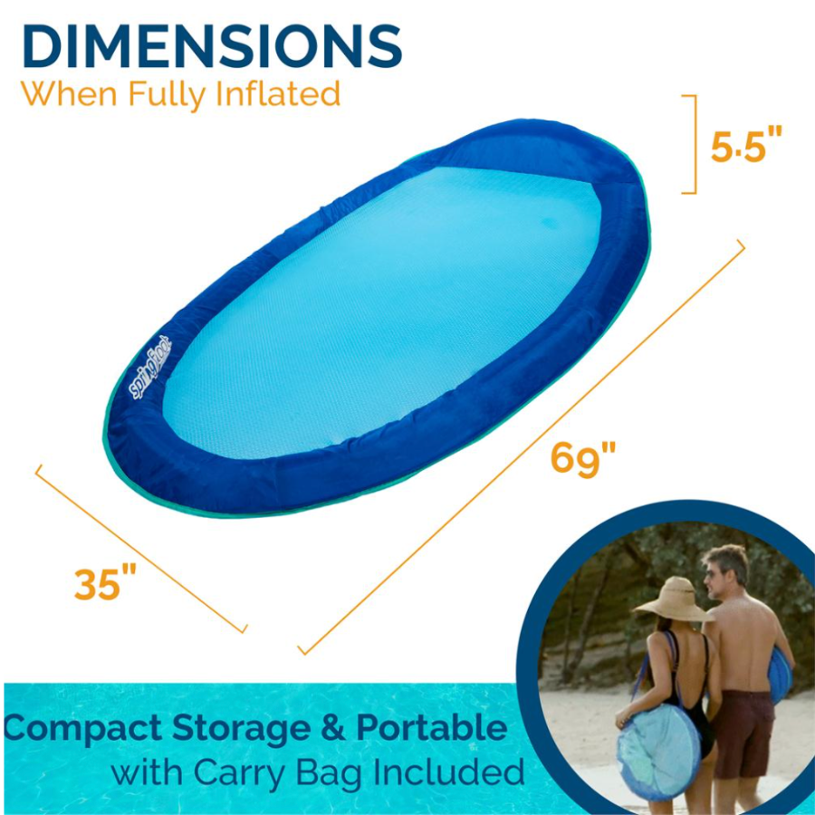 Swimways Spring Float Inflatable Pool Lounger - Blue