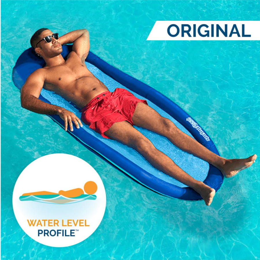 Swimways Spring Float Inflatable Pool Lounger - Blue