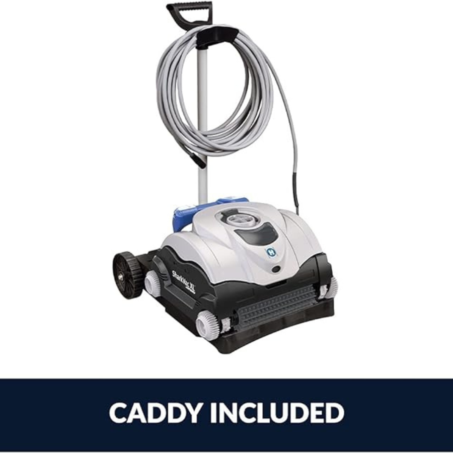 Nettoyeur électronique de piscine creusée SharkVac XL de Hayward avec chariot de transport
