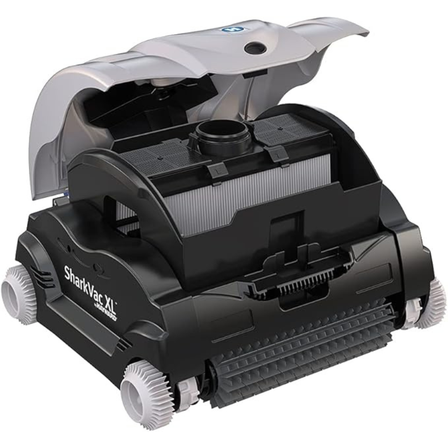 Nettoyeur électronique de piscine creusée SharkVac XL de Hayward avec chariot de transport