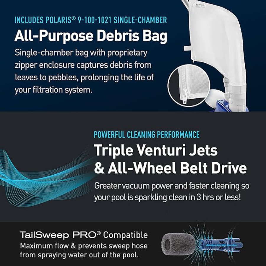Nettoyeur Polaris 380 Vac-Sweep pour les Piscines Creusées
