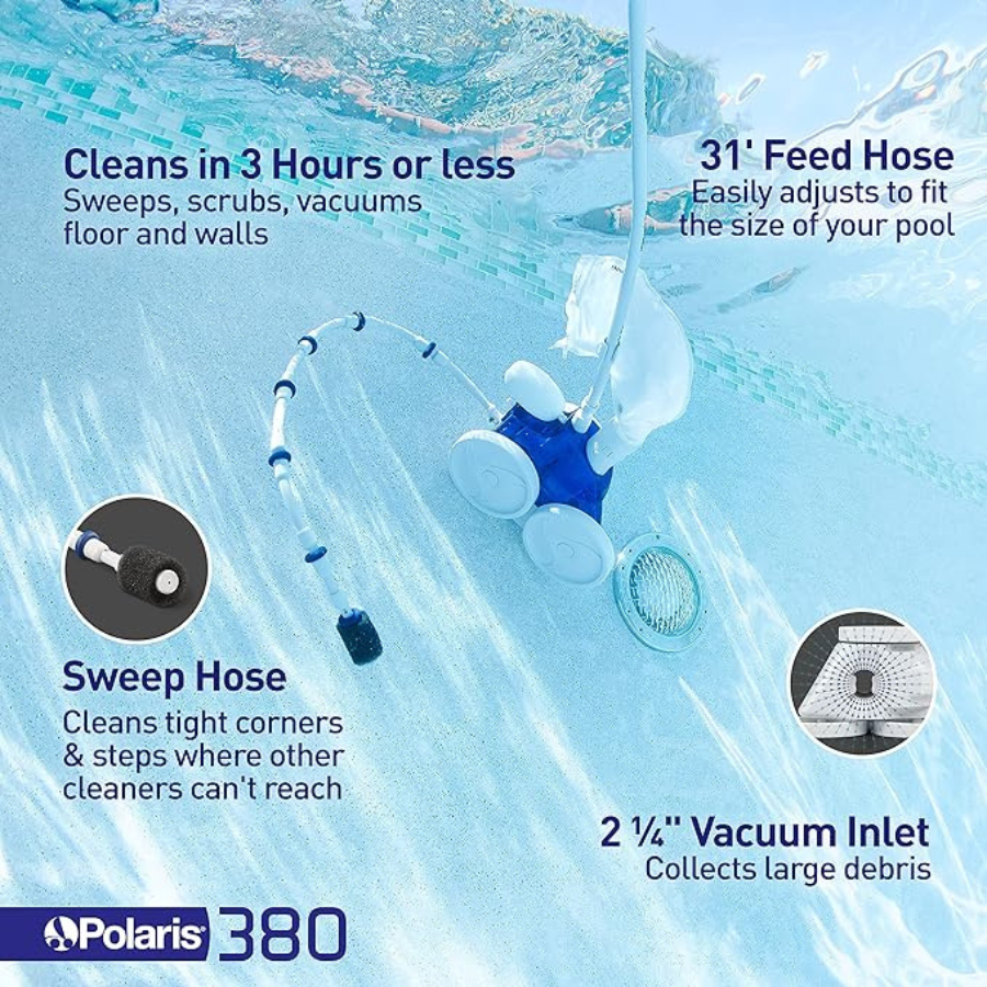 Nettoyeur Polaris 380 Vac-Sweep pour les Piscines Creusées