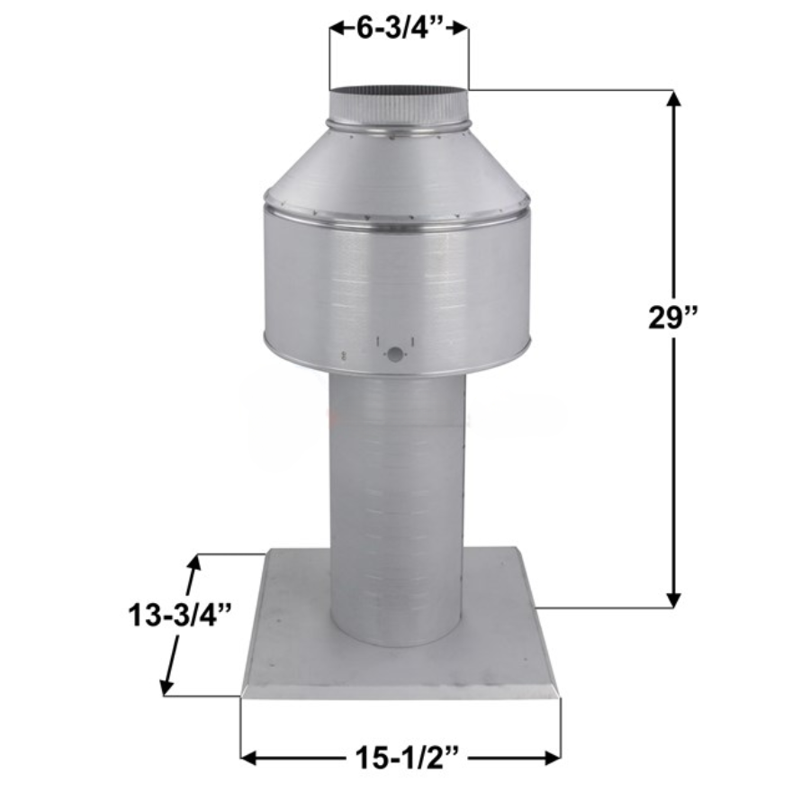 Raypak Indoor Vent Stack Top 7 Inch for Model 266