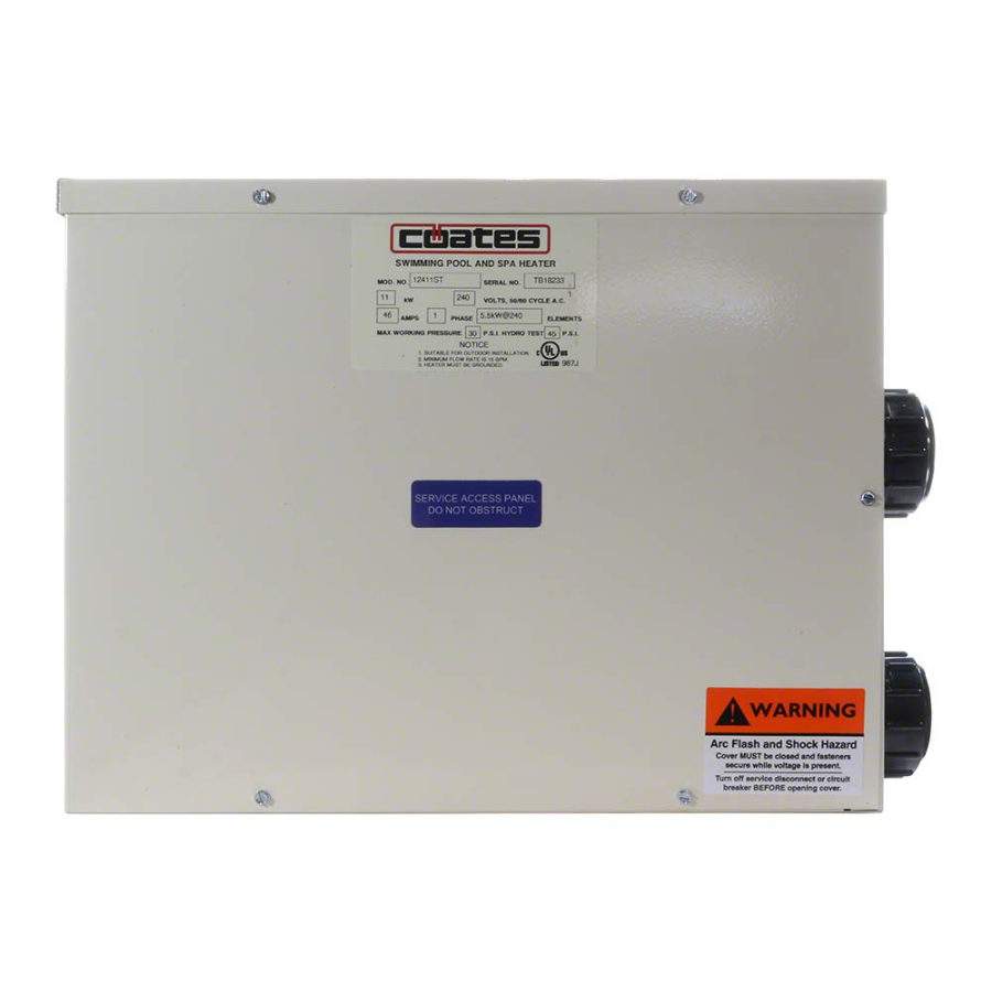 Chauffe-spa électrique Coates 11KW 240V