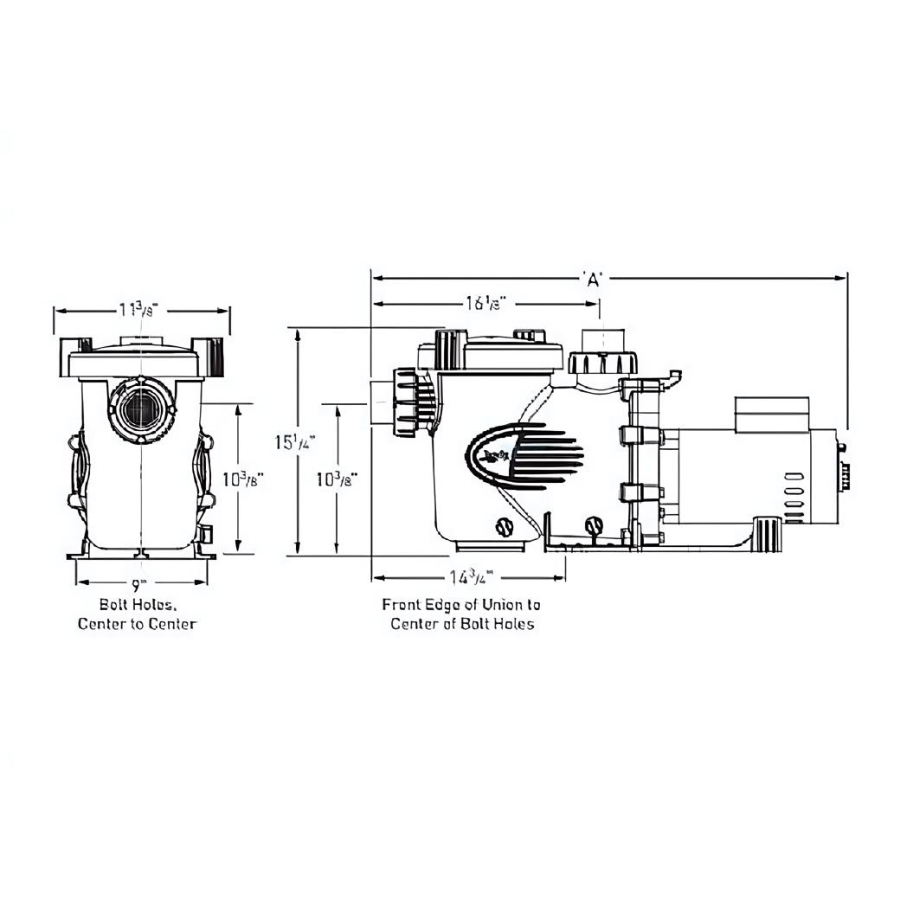 Jandy Commercial Pump Stealth 3 HP model - 3 Phase