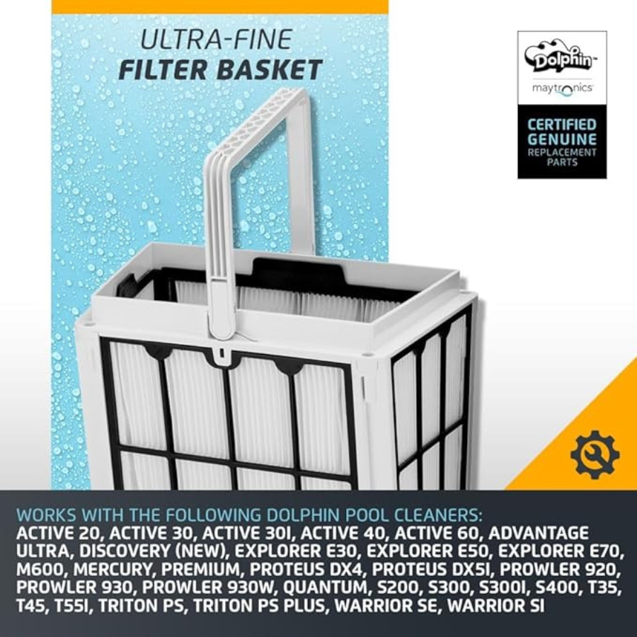 Maytronics Dolphin - 9991458-ASSY - Élément filtrant de remplacement pour cartouche Dolphin