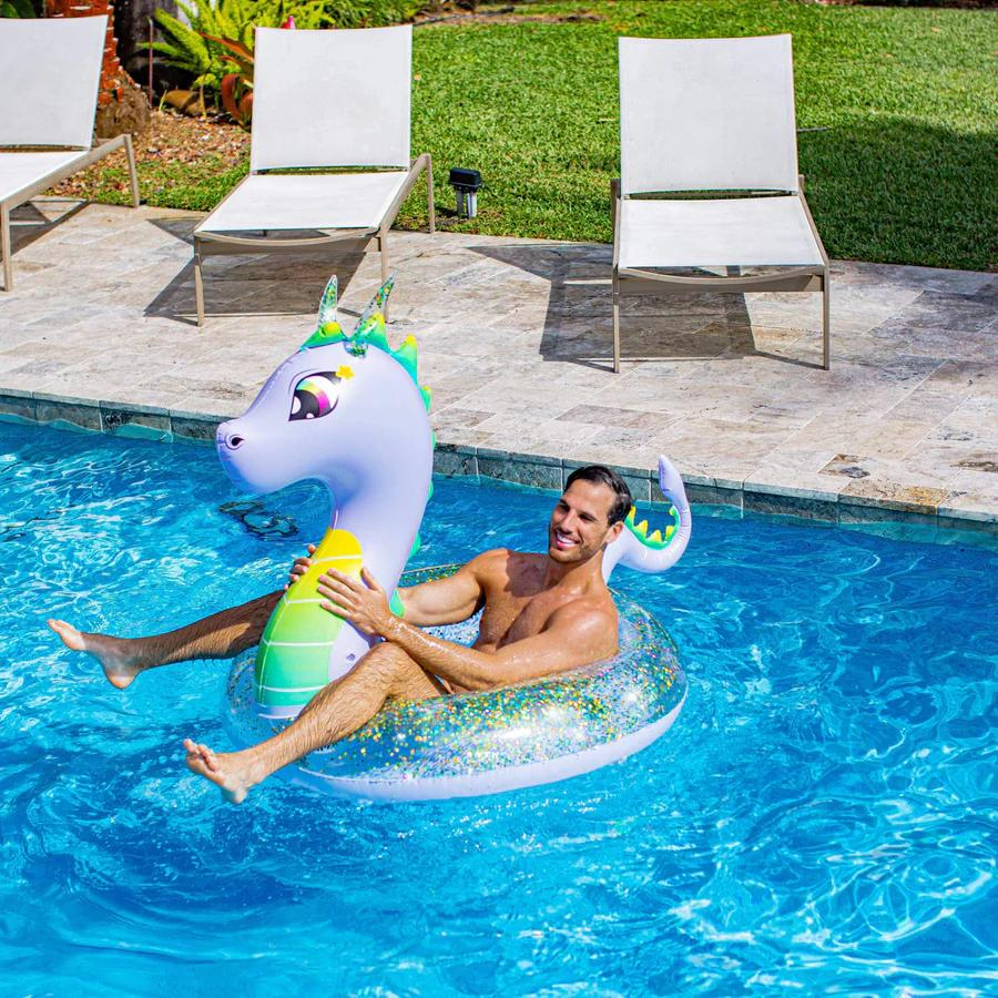 Pool Candy Tube de piscine Dragon Glitter de 48 pouces