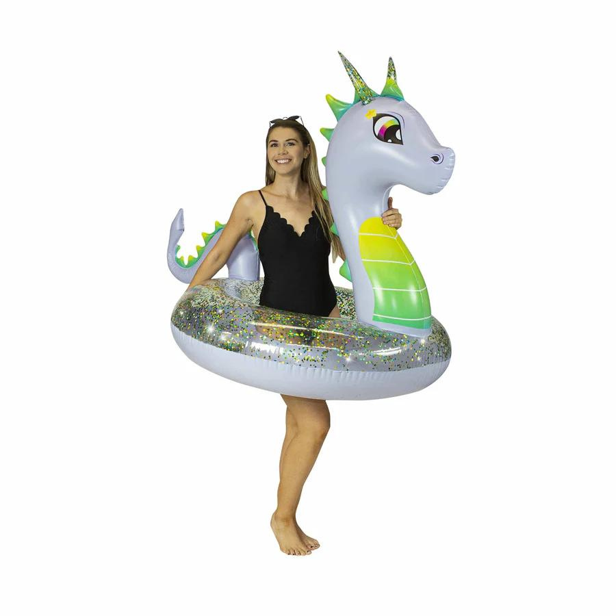 Pool Candy Tube de piscine Dragon Glitter de 48 pouces