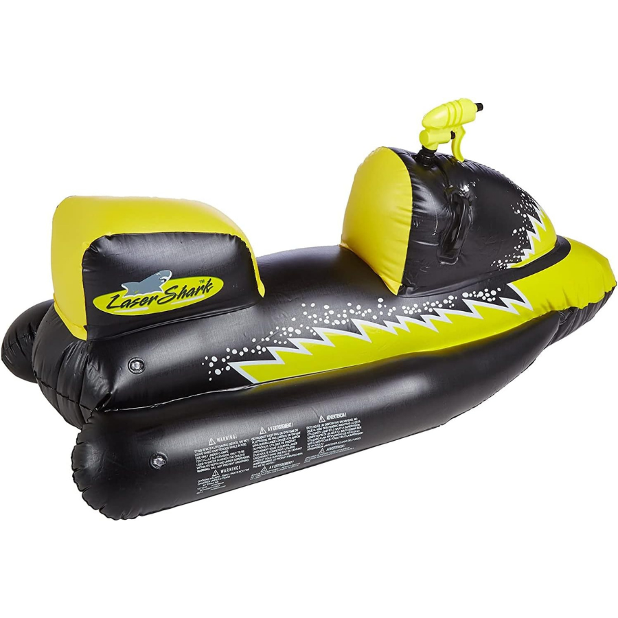 Laser Shark Wet Ski Squirter Inflatable Ride On Pool Float