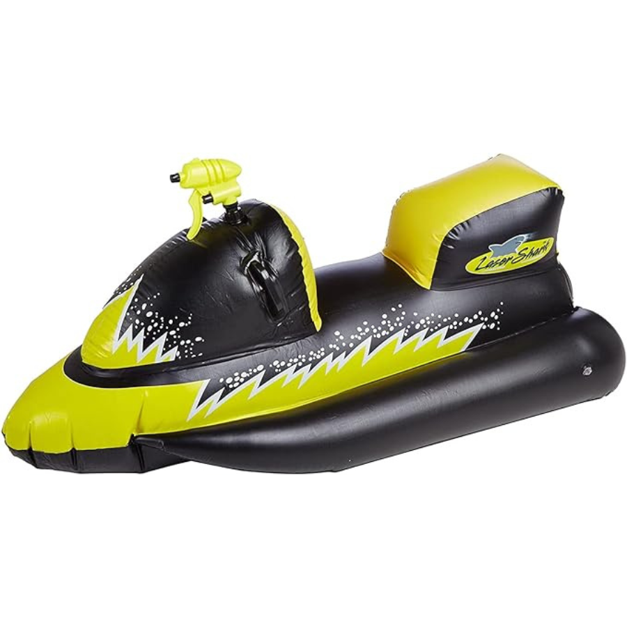 Laser Shark Wet Ski Squirter Inflatable Ride On Pool Float